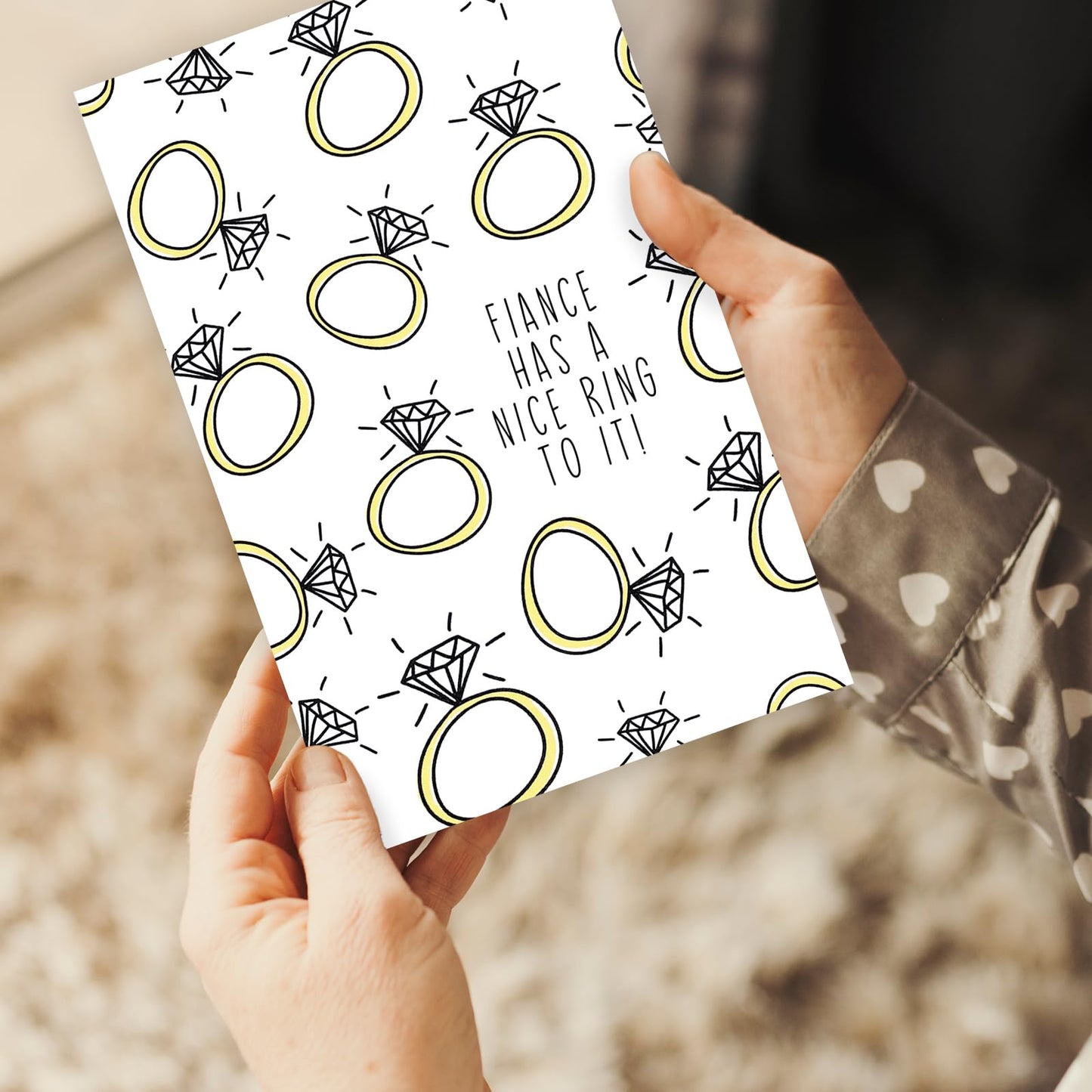 Unique Engagement Card,Funny Engagement Gift for Couples Women Men Him Her Family,Engagement Card for Friends,Congratulations Wedding 072
