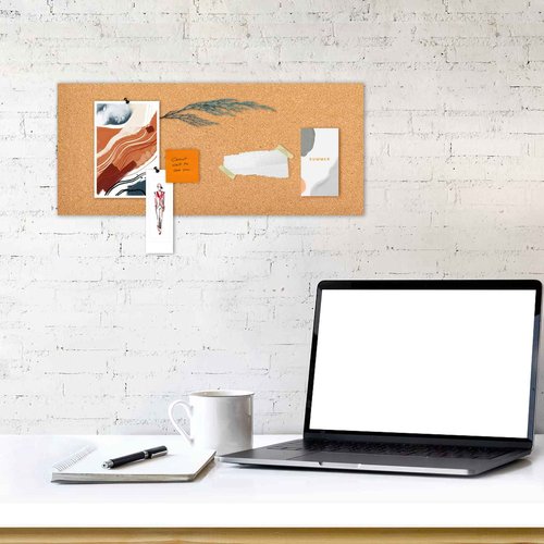 Aitakatta 17x8 Cork Board Tiles Bulletin Board, 1/2" Thick Self-Adhesive Cork Boards for Walls, Cork Tiles Vision Board for Home, Office, School, Bulletin Board Decorations(12mm,12pc)