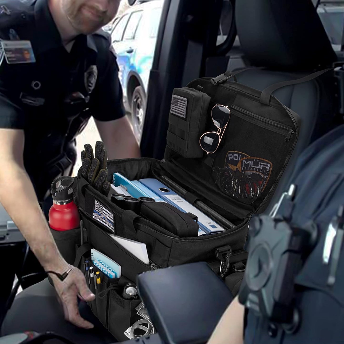 Trunab Patrol Bag - Police Duty Organizer with 15.6” Tablet & Laptop Storage | MOLLE Compatible