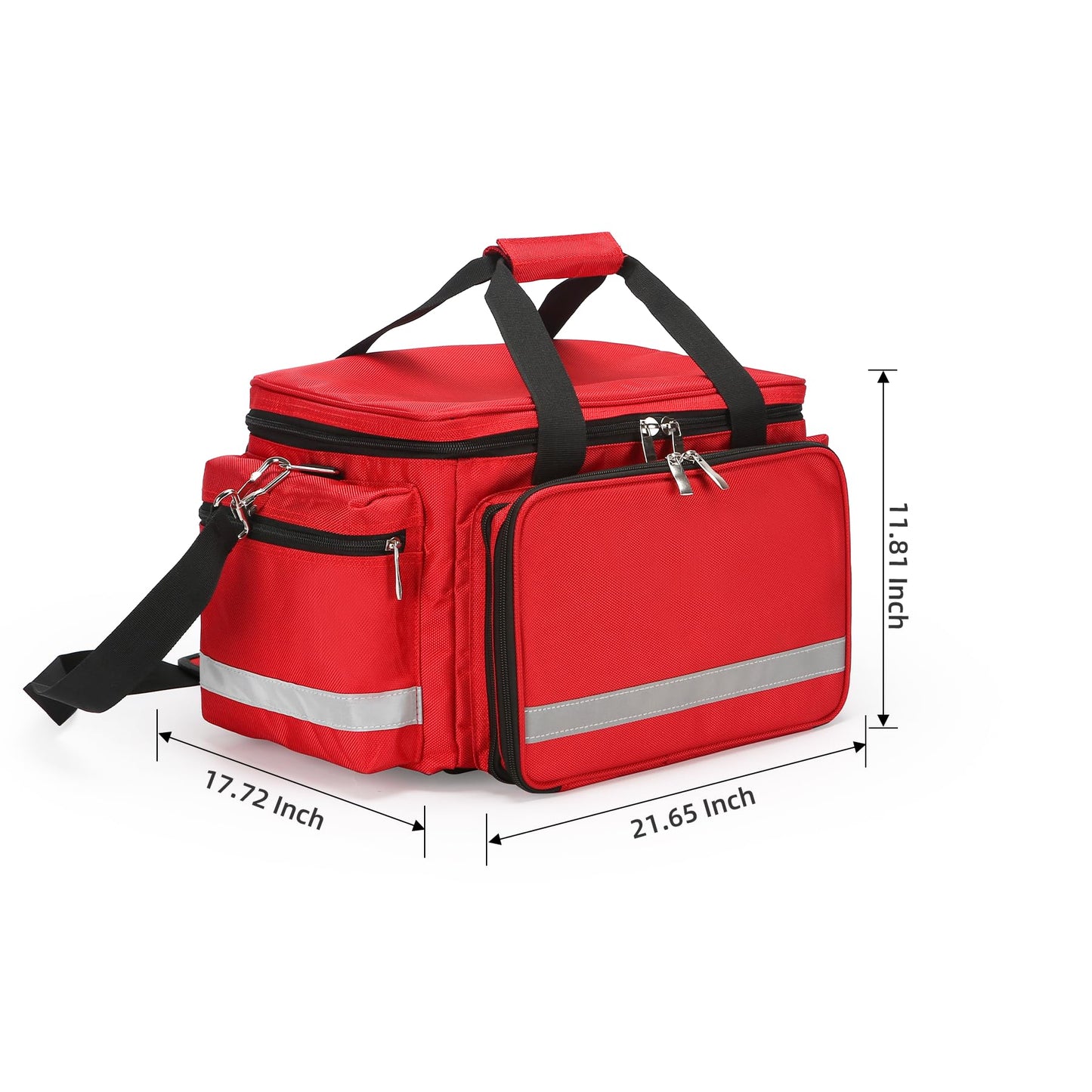 Medical Empty Bag First Aid Bag Emergency Responder Trauma Bag Empty, Professional First Aid Kits Storage Medical Bag with Inner Dividers and No-Scratch Bottom,Trauma Bag for Home Health Nurse Bag