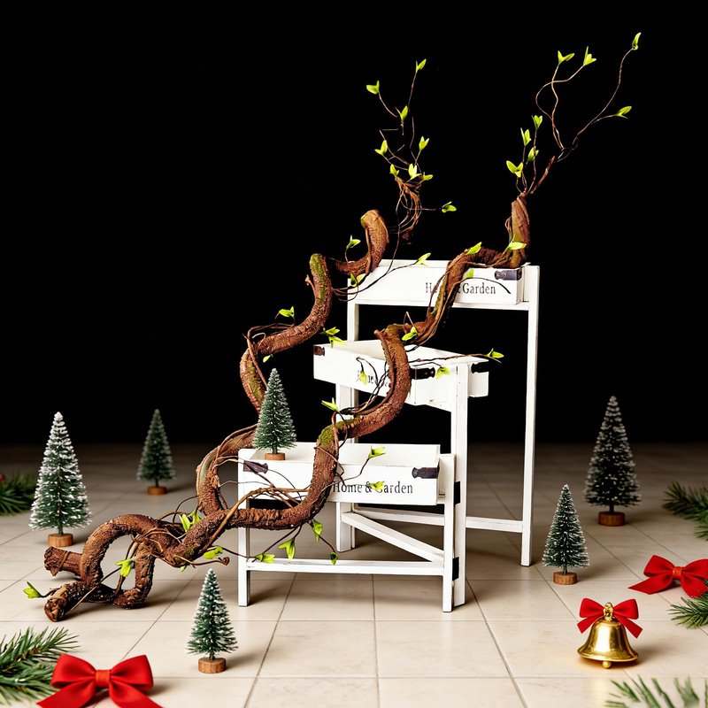 CONGZHANHH Bendable 63in Artificial Tree Twigs Cane Wood Vine Branches Fake Plants Trunk Garland with Leaves for Home Wedding Garden Wall Hanging Mantel Christmas Thanksgiving Day Decoration