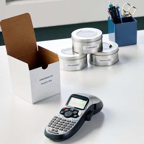DYMO LetraTag Labeling Tape - Black Print on White Plastic, 1/2" W x 13' L, 1 Roll