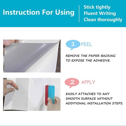 Dry Erase Board Sticker- Whiteboard Stickers-8.3''x11.7'' Removable Dry Erase Sheets- Fridge Dry Erase Paper for Wall/Desk/Refrigerator/Door/Locker/Home/Office/Classroom (White-20 Pcs)