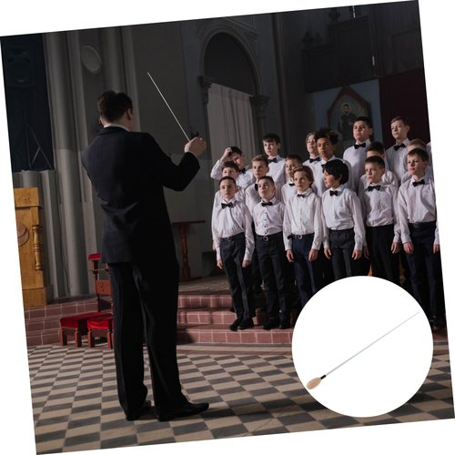 Toyvian Music Conducting Stick with Solid Wood Handle Precision Control Wand for Orchestra Choral Directors for Educational Use Conductors Training