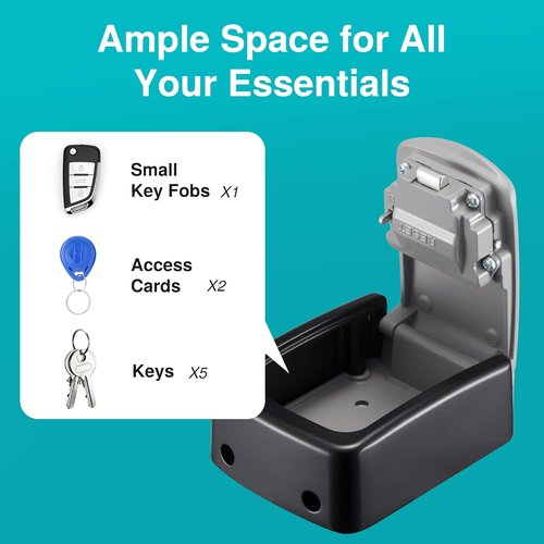 Puroma Key Lock Box - Outdoor Combination Security Lockbox for Realtors | Portable Key Storage Safe