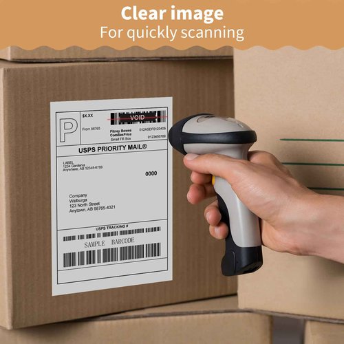 MBLABEL 4"x6" Direct Thermal Labels, Fan-Fold Thermal Labels Shipping Label Paper Compatible with Rollo, MUNBYN, iDRPT, Polono, Zebra, Permanent Adhesive (4000 Labels)