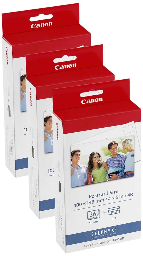 Canon KP-36IP Paper Pack for Canon Printer (36 Sheets) (Pack of 3)