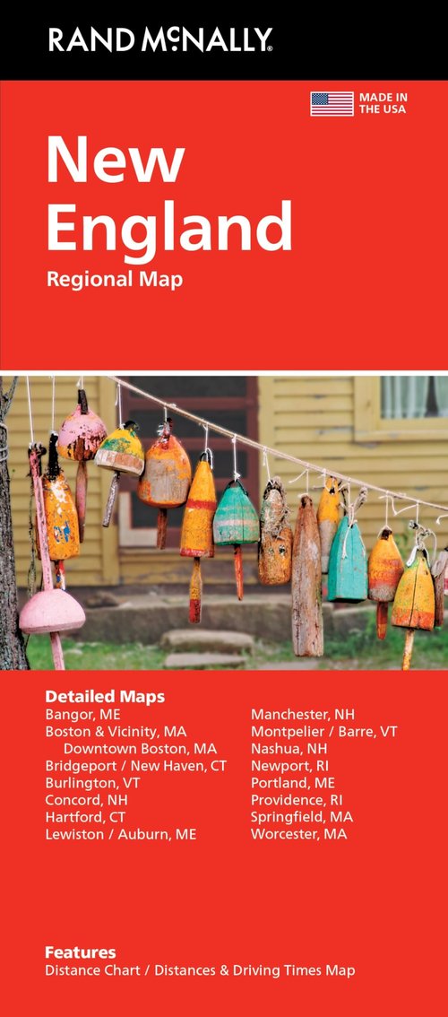 Rand McNally Easy to Read: New England Regional Map: New