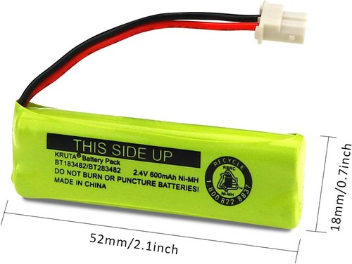 Kruta Cordless Phone Battery - Compatible with Vtech DS6401/DS6421/DS6422 - Pack of 4