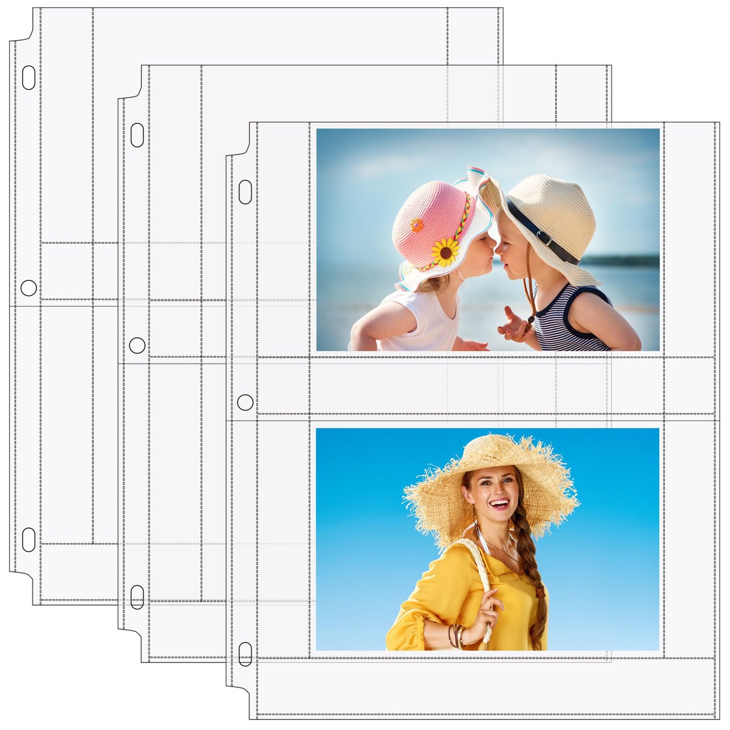 MaxGear 30 Pack 4x6 Photo Sleeves for 3 Ring Binder (120 Pictures),2 Pocket