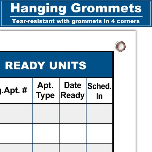 Extra Large Property Management Make Ready White Board,36X45 Inch Big Dry Erase Apartment Make Ready Checklist Schedule Board,Maintenance Status Tracker Tool for Real Estate Manager