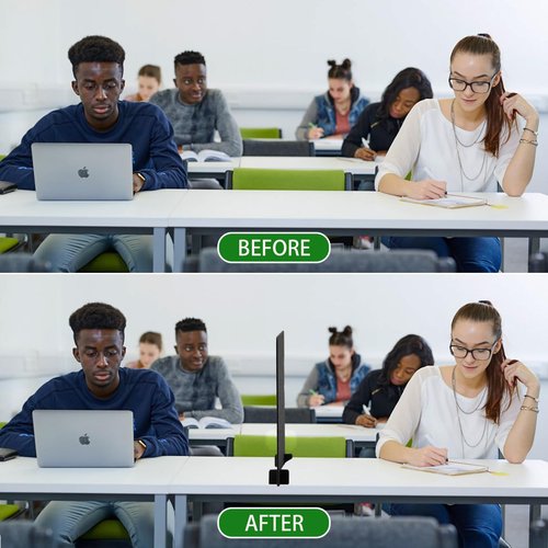 9 Pack Desk Divider-24 x 24" Acoustic Desk Dividers for Students-Durable Felt Desk Privacy Panel Set-Freestanding Desk Divider with Noise-reducing Design with 4 Support Feet for Office or Home Use