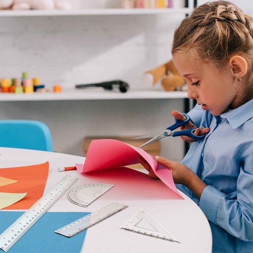 Tenare 288 Pcs Plastic Clear Math Set Includes Protractor Triangle Rulers 12 Inch 6 Inch Straight Geometry Math Transparent Ruler Measuring Tool for School Office Home Supplies