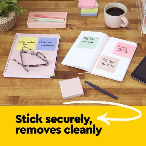 Post-it Notes 4 in x 6 in, 12 Pads, America's #1 Favorite Sticky Notes, Canary Yellow, Clean Removal, Recyclable (660)