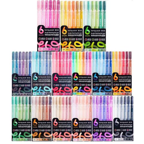 90 Colors Acrylic Gel Pens Drawing Set for Adult Coloring Books, Colors Stackable Marker for Journals, Drawing, Writing
