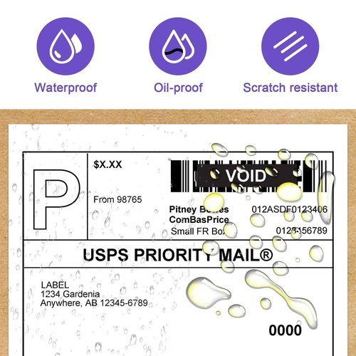 Thermal Shipping Labels, SJPACK 4”x6” Shipping Mailing Labels with Perforated Line, 3" Core, Label Stickers, Shipping Labels Compatible with Zebra Thermal Label Printers,1000/Roll, 4 Roll
