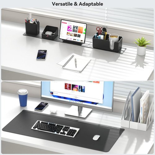 KDD Desk Pad Set - 5-in-1 Large Mouse Mat with Phone Stand, Cup Holder & Storage Box | Office & Home Accessories