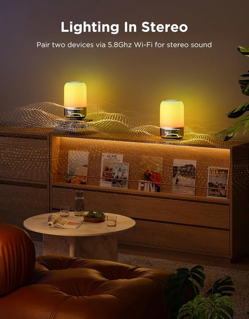 Govee Table Lamp 2 Pro - Smart Cordless Lamp with JBL Speaker | Music-Light Sync & 100+ Scene Modes