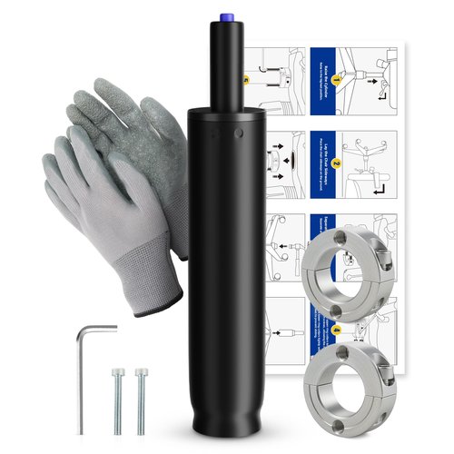 MASTERY MART Gas Lift Cylinder Replacement 6" Travel Length with Removal Tool 1000 lbs Capacity Universal Size Fits Most Office Chairs Hydraulic Pneumatic Shock Piston Class 4 Matte Black