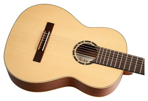 Ortega Guitars Family Series Pro 7-String Solid Top Nylon Classical Guitar w/Bag, Right, Full (R133-7)