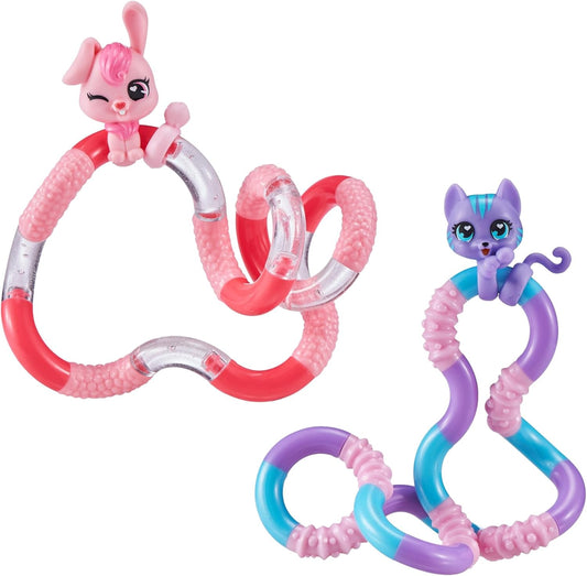 Tangle Jr. Pets 2-Pack Fidget Toys for Kids - Adorable Kitty & Bunny Characters | Perfect Gift for School