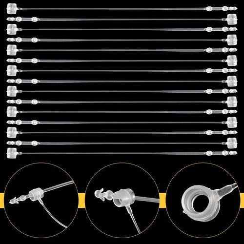 Bignc 3000 Pcs Plastic Fastener Hang Tag Snap Lock 5" Pin Security Loop for Retail Store Clothing（Clear）
