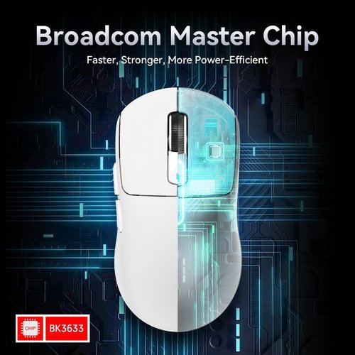 ATTACK SHARK X68 HE Wired Magnetic Keyboard with X3 Wireless Gaming Mouse Combos, 8KHz Rapid Trigger Keyboard, 0.01mm RT Accuracy, 49g Superlight Mouse, PAW3395, 26000 DPI - White Contours