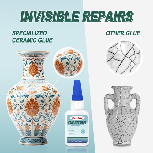 Ceramic Glue by [Brand Name] - Clear 30g | Food Safe, Waterproof Adhesive for Porcelain, Pottery & DIY Crafts