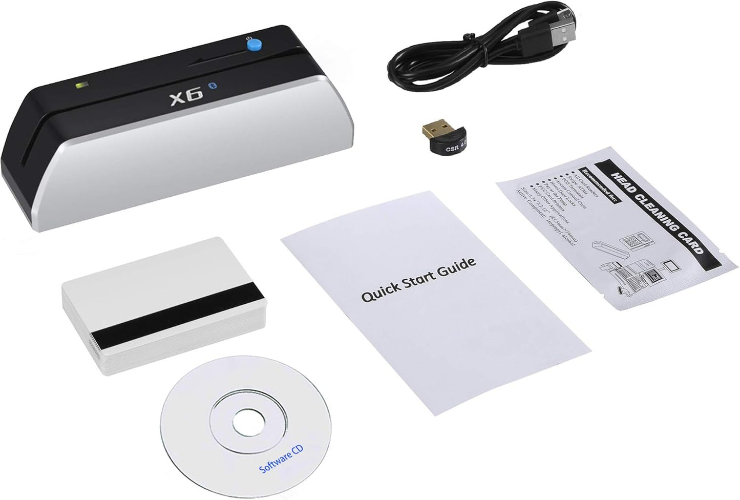 X6BT VIP Bluetooth Card Reader - Versatile POS Swipe Encoder for Easy Transactions