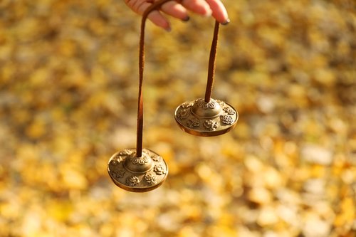Tingsha Tibetan Finger Cymbals for Meditation, Sound Healing Therapy and Yoga — MADE IN INDIA — Pure Resonant Tone, Includes Bag, 2-YEAR WARRANTY