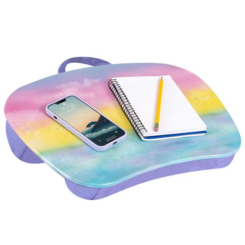 LAPGEAR MyStyle Portable Lap Desk with Cushion - Sunset Watercolor - Fits up to 15.6 Inch Laptops - Style No. 45321