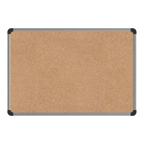 Universal 43712 Cork Board with Aluminum Frame, 24 x 18, Natural, Silver Frame