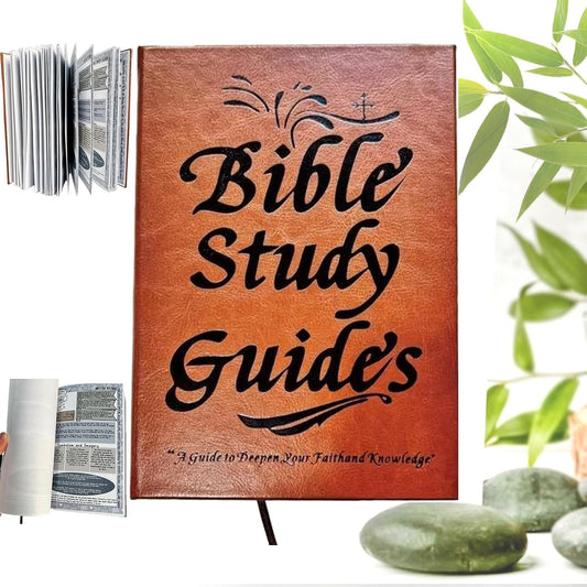 Skiennix Bible Study Guide Journal - 66-Page PU Leather Notebook for Beginners | Daily Scripture Quotes & Prayer Reflections