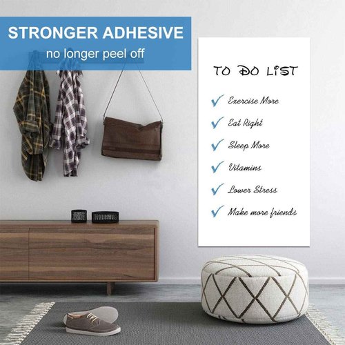 AFMAT WS002 Whiteboard Sticker, 11ft Dry Erase Wallpaper, Peel and Stick Whiteboard Contact Paper for Wall, 132'' x 17.3'' White Board Stick on Wall, Dry Erase Board Roll Adhesive, 6 Markers, 2 Rolls