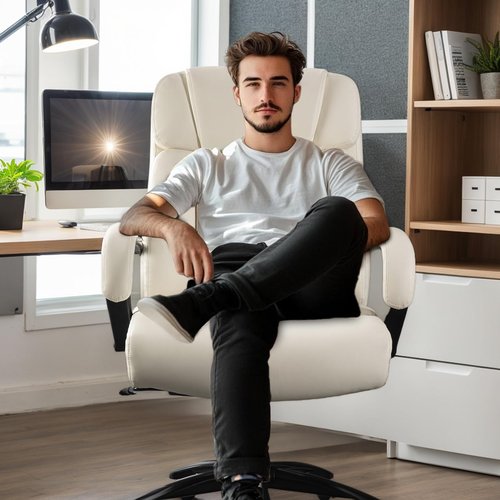 500lbs Ultra Big and Tall Office Chair Extra Wide Large Heavy Duty Thick Padded Computer Executive Ergonomic High Back