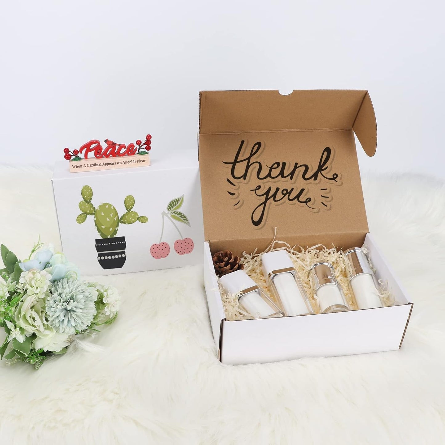 ZBEIVAN White Shipping Boxes - 9x6x3 Corrugated Cardboard Mailer Set of 25 for Small Business Packaging