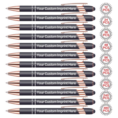 Bulk Custom Personalized Pens with Name & Logo Printing Perfect for Business, Graduation Gifts & Party Events 12 to 1008 Pieces Pack Ballpoint Pens