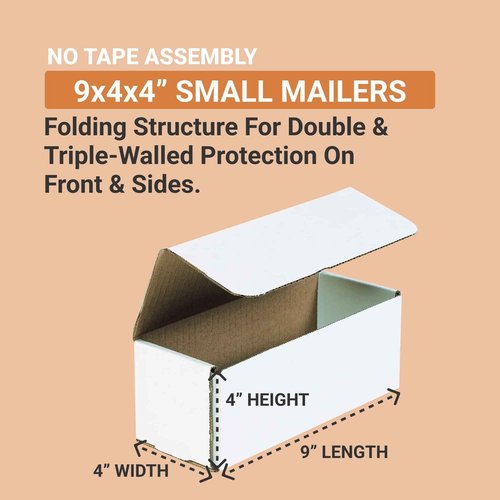 AVIDITI 9x4x4 Shipping Boxes Small (50-Pack) Heavy Duty Corrugated Cardboard Boxes for Packing, Mailing, Packaging, Moving, & Storage, Moving Supplies for Home & Office