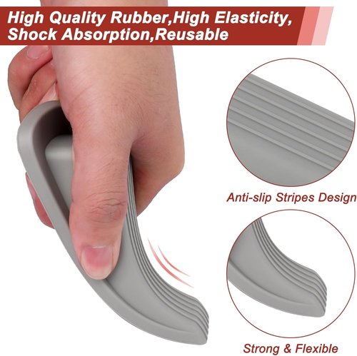 Skiennix 30 Pcs Rubber Door Stoppers - Versatile Wedge Design for Home, Office & Classroom Floors