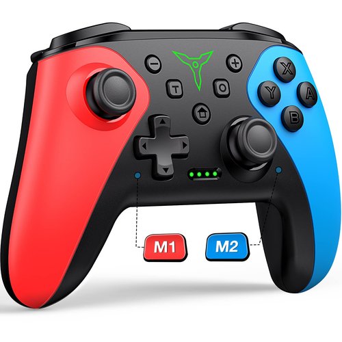 Wireless Switch Controller for Switch/Lite/OLED Controller, Switch Controller with a Mouse Touch Feeling on Back Buttons, Extra Switch Pro Controller with Wake-up,Programmable, Turbo Function