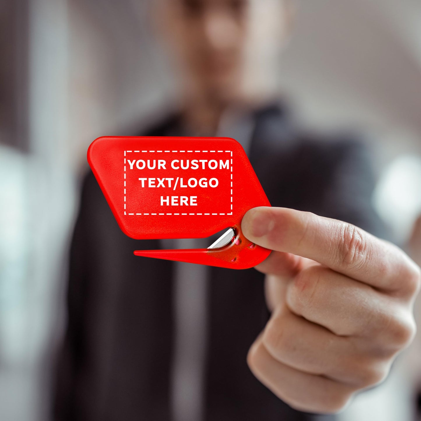 Custom Translucent Plastic Letter Openers Set of 10/50/100, Personalized Bulk Pack - Perfect for Home or Office - TRed