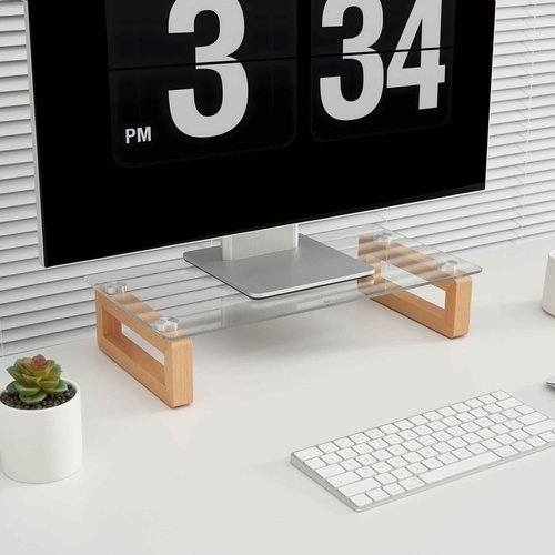 Yeoux Office Desktop Organization and Glass Dry Erase Whiteboard Combination Work Essential Collection