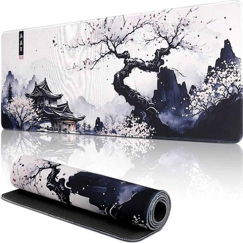 Gaming Mouse Pad Desk Mat Large XL Keyboard and Mouse Accessories Computer Mats Desktop Anime White Big Extra Long Full Size Pad Mousepad Deskpad Non-Slip Cover Mats for Office