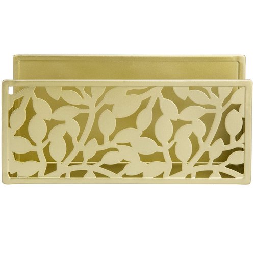 MyGift Magnetic Dry Erase Marker Holder Brass Metal for Whiteboard,Dry Erase Markers and Accessories Storage Basket Organizer with Floral Cutout Design