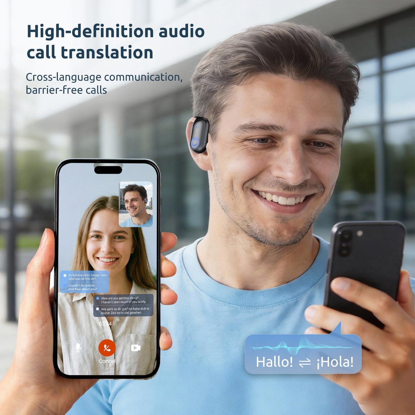 ZOOBELIO AI Translation Earbuds Real Time - 164 Languages Translator Earbuds with 8 Modes, 80H Battery Life 5-in-1 Translating Headphones Bluetooth Wireless for Travel Business Learning