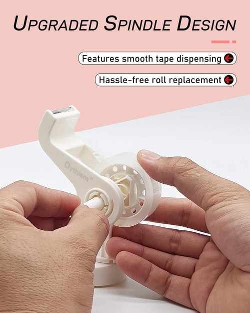 Oythiem Weighted Tape Dispenser｜Non-Slip Suction Base & 360° Rotating Arm, Heavy Duty Tape Dispenser Desk for Packing, Office, Home, Fits 1" Core
