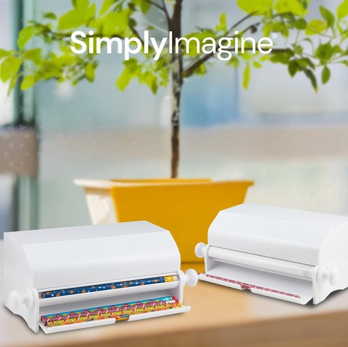 SimplyImagine Pencil Dispenser for Classroom & Office - 10.5 in W x 5.5 in D x 4 in H White Acrylic - Holds 50 No. 2 Pencils with Smooth Rolling Knob - Classroom Must Haves & Teacher Gadgets