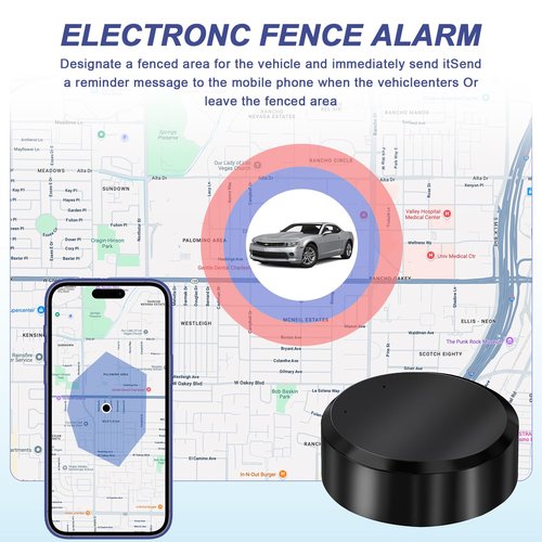 2025 Mini GPS Tracker for Vehicles - Magnetic Real-Time GPS Tracker, Tracking Devices for Cars Hidden, Global Coverage Location Tracker for Kids, Dogs,Trucks/Person, No Subscription Required