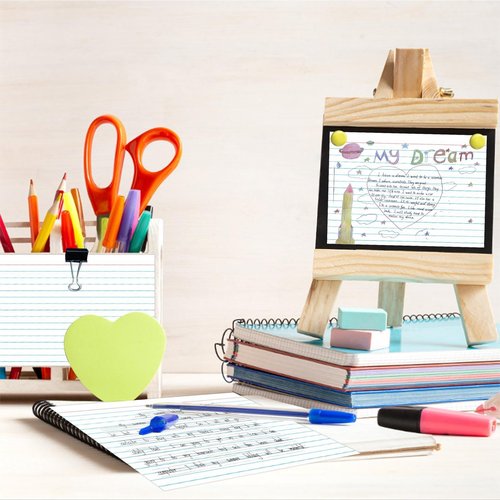 White Index Cards 5x7, Ruled Index Cards, Flash Cards for Studying, File Note Cards, Study Cards, Flash Cards, 100 Pcs Lined Index Flashcards for Office and School Supplies