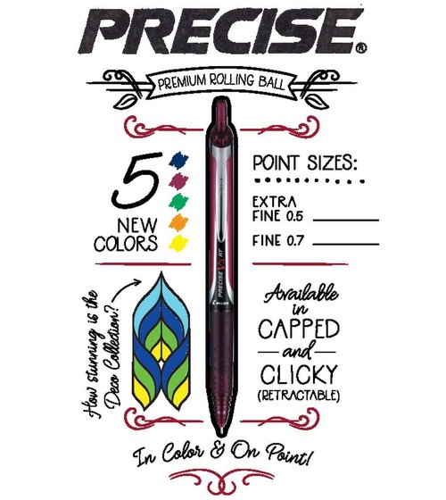 Pilot Precise V5 RT Refillable & Retractable Rolling Ball Pens, Extra Fine Point Pens, 0.5 mm, Vibrant Bulk, Pack of 48 - Ideal for School, Journaling & Office Writing